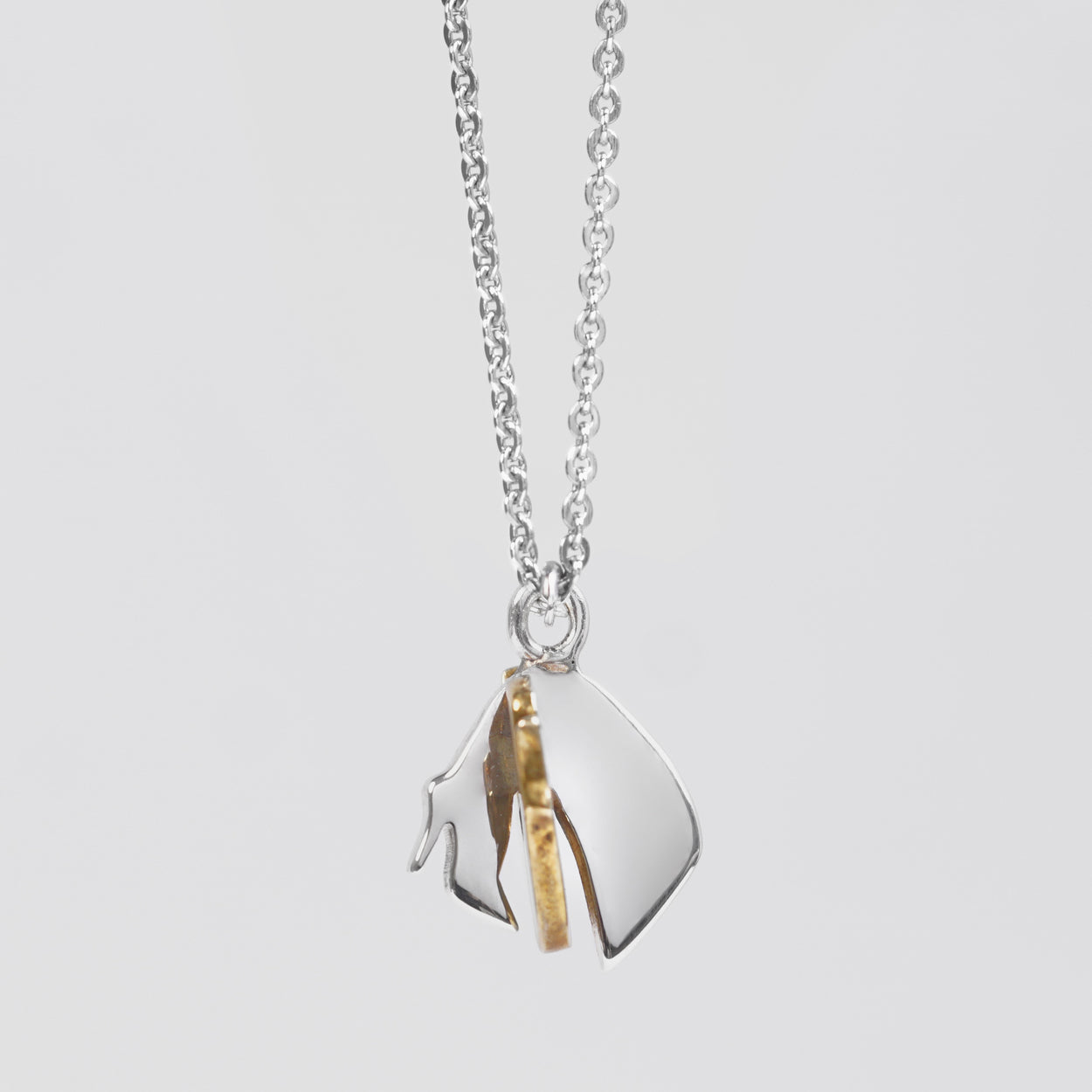 SERFIN NECKLACE - STERLING SILVER AND BRASS
