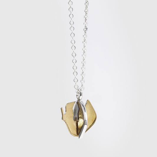 SERFIN NECKLACE - STERLING SILVER AND BRASS